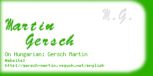 martin gersch business card